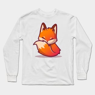 Cute Fox Sitting (2) Long Sleeve T-Shirt